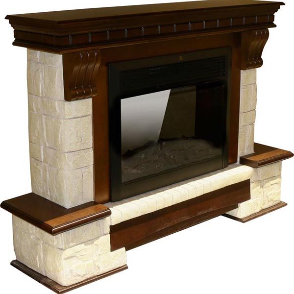 Камін електричний Rome темний горіх+слонова кістка